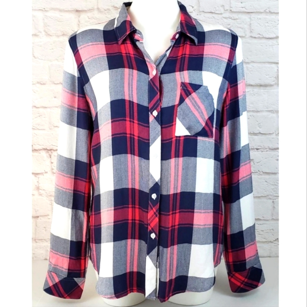 RAILS Long Sleeve Button-Up Plaid Shirt